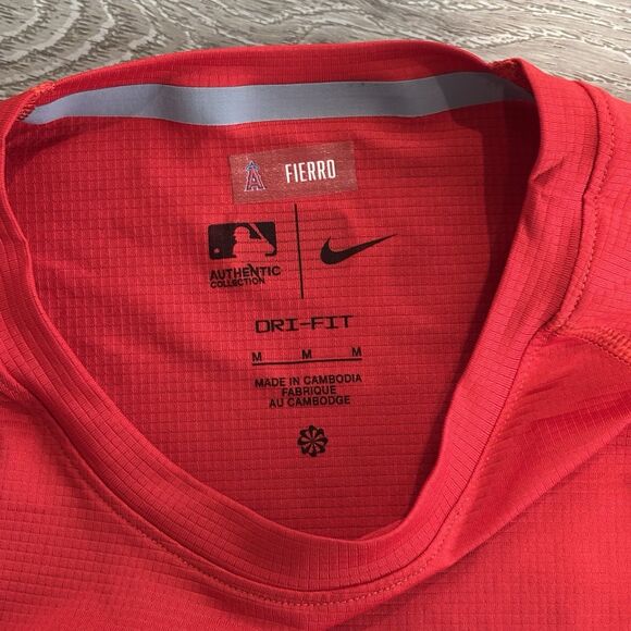 Los Angeles Angels Anaheim MLB Nike Dri Fit Team Issued Long Sleeve Mens Medium - Picture 4 of 9